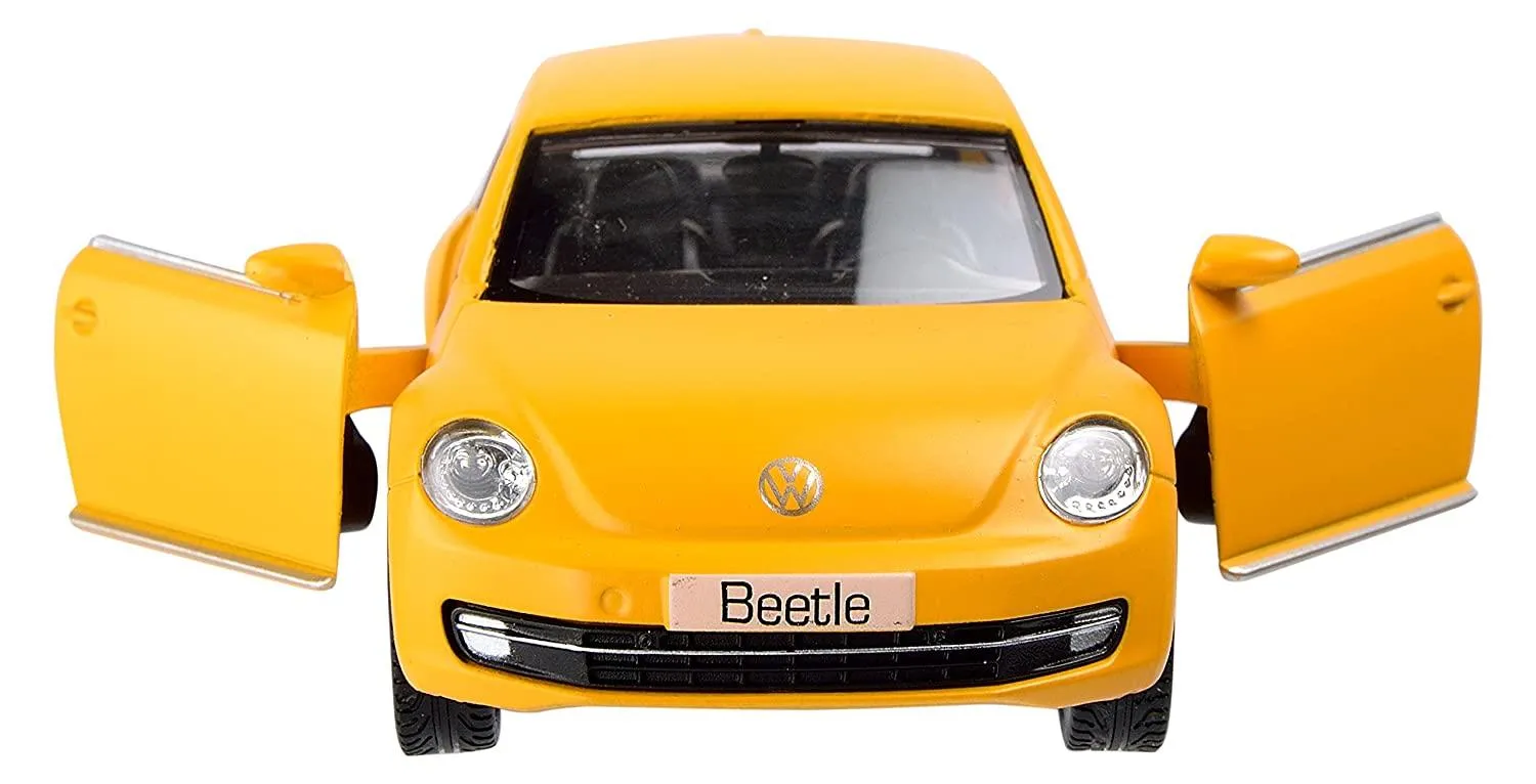 RMZ Diecast Volkswagen New Beetle 2012, Matte Yellow (5 inch)