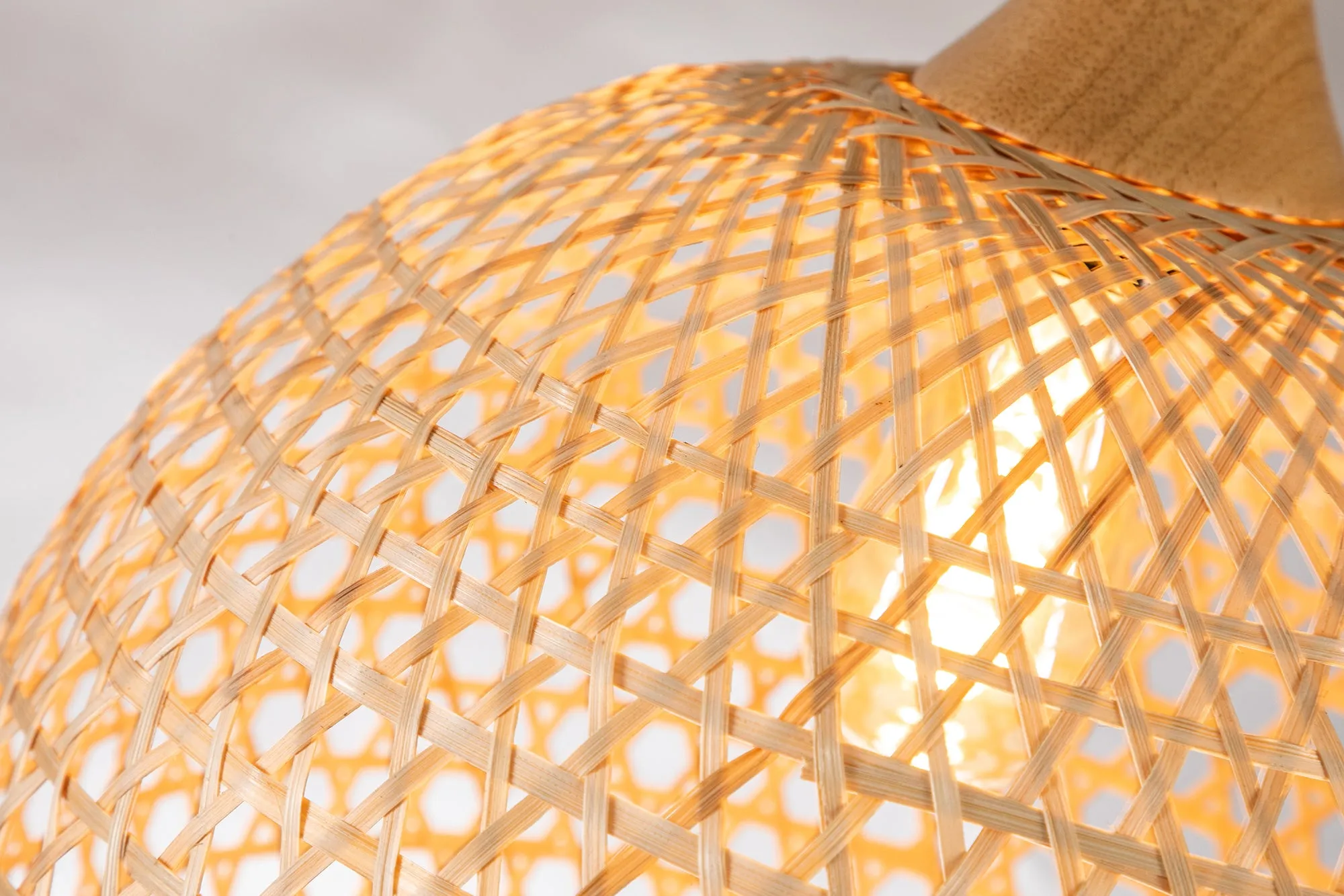 Round Rattan Pendant Light