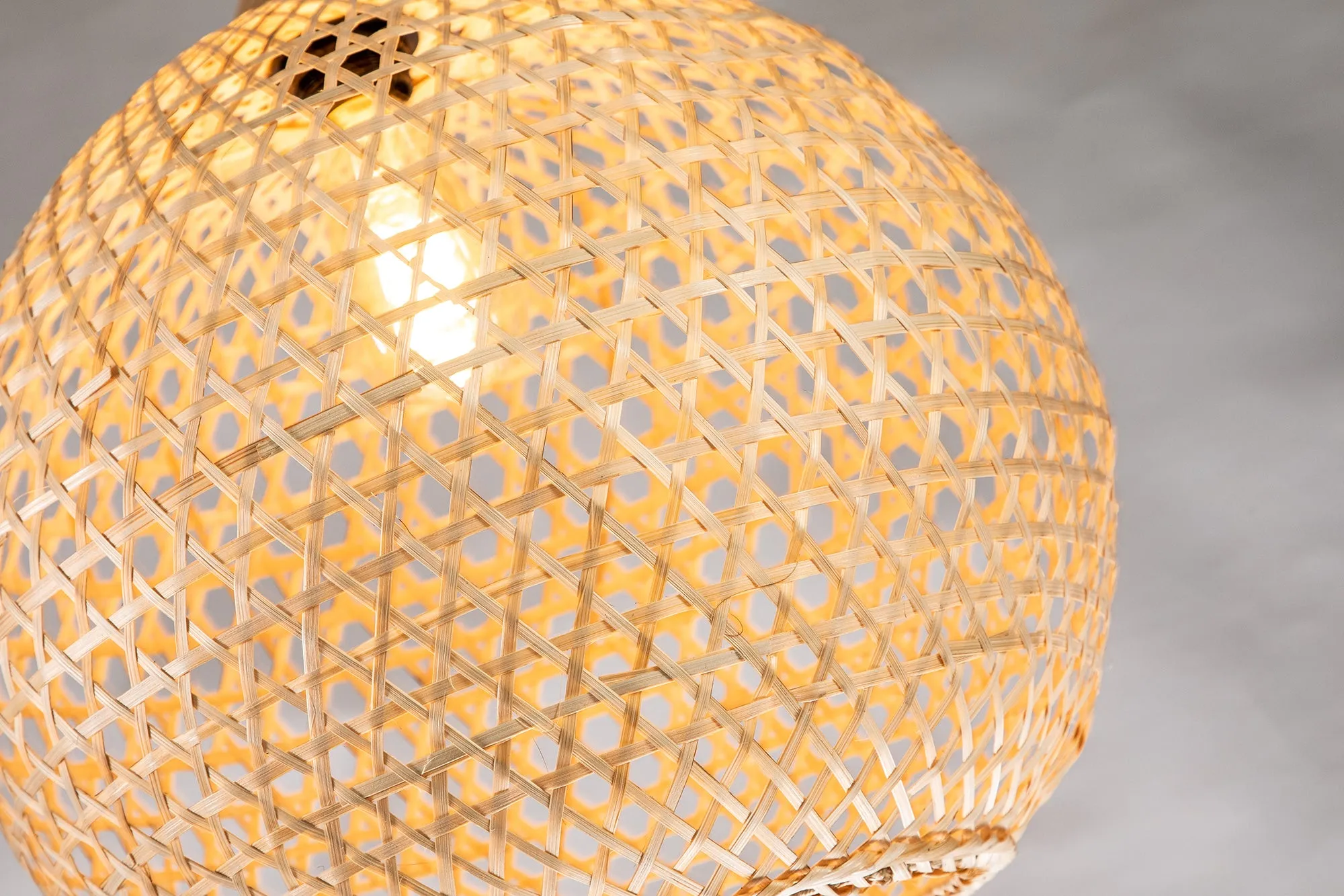 Round Rattan Pendant Light