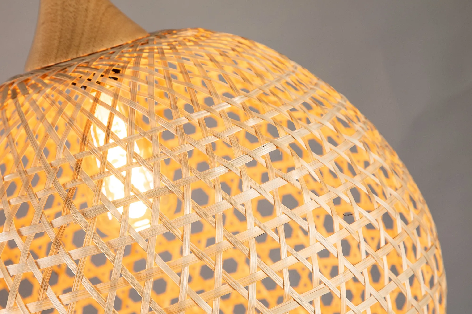 Round Rattan Pendant Light