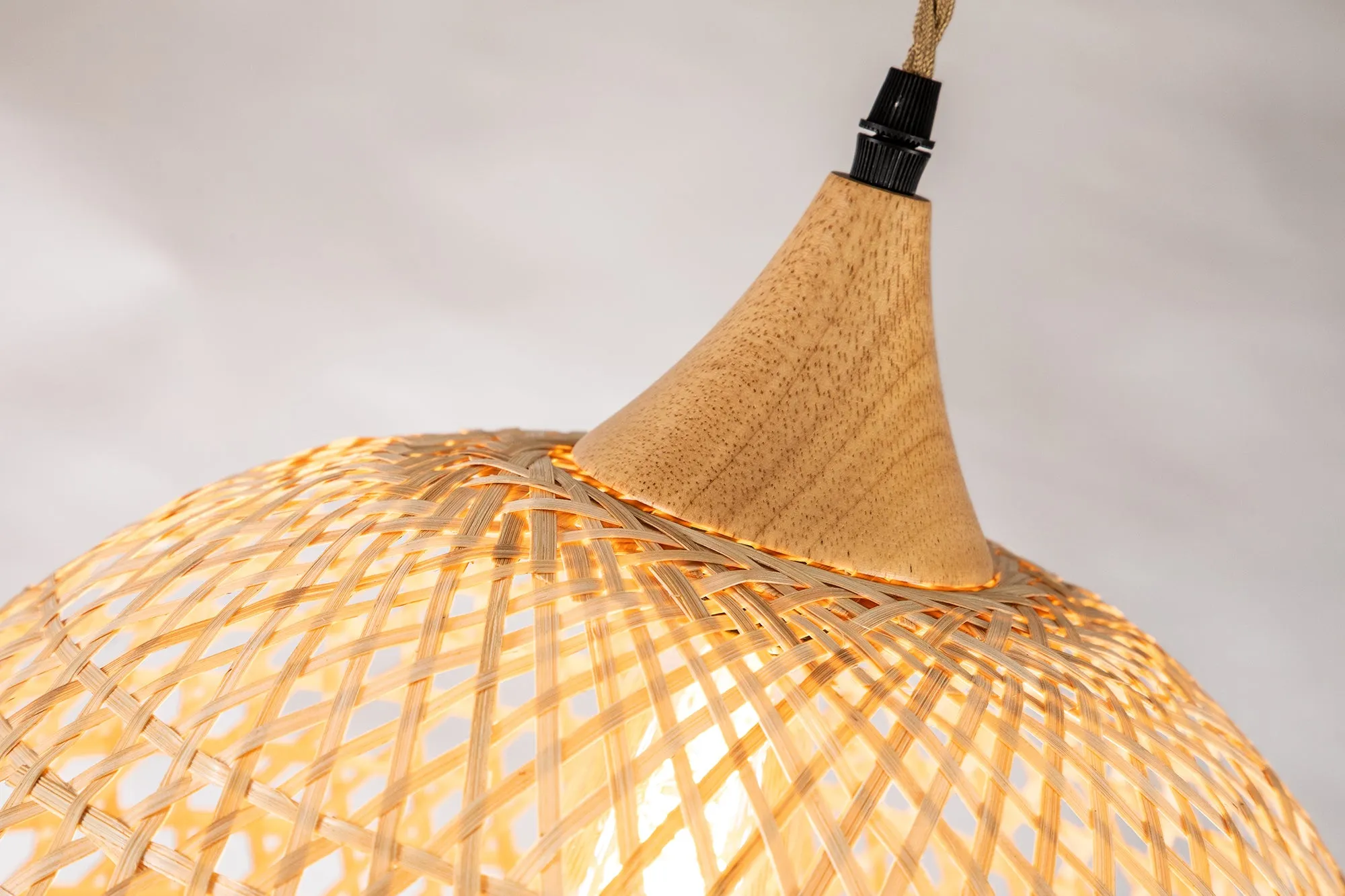 Round Rattan Pendant Light