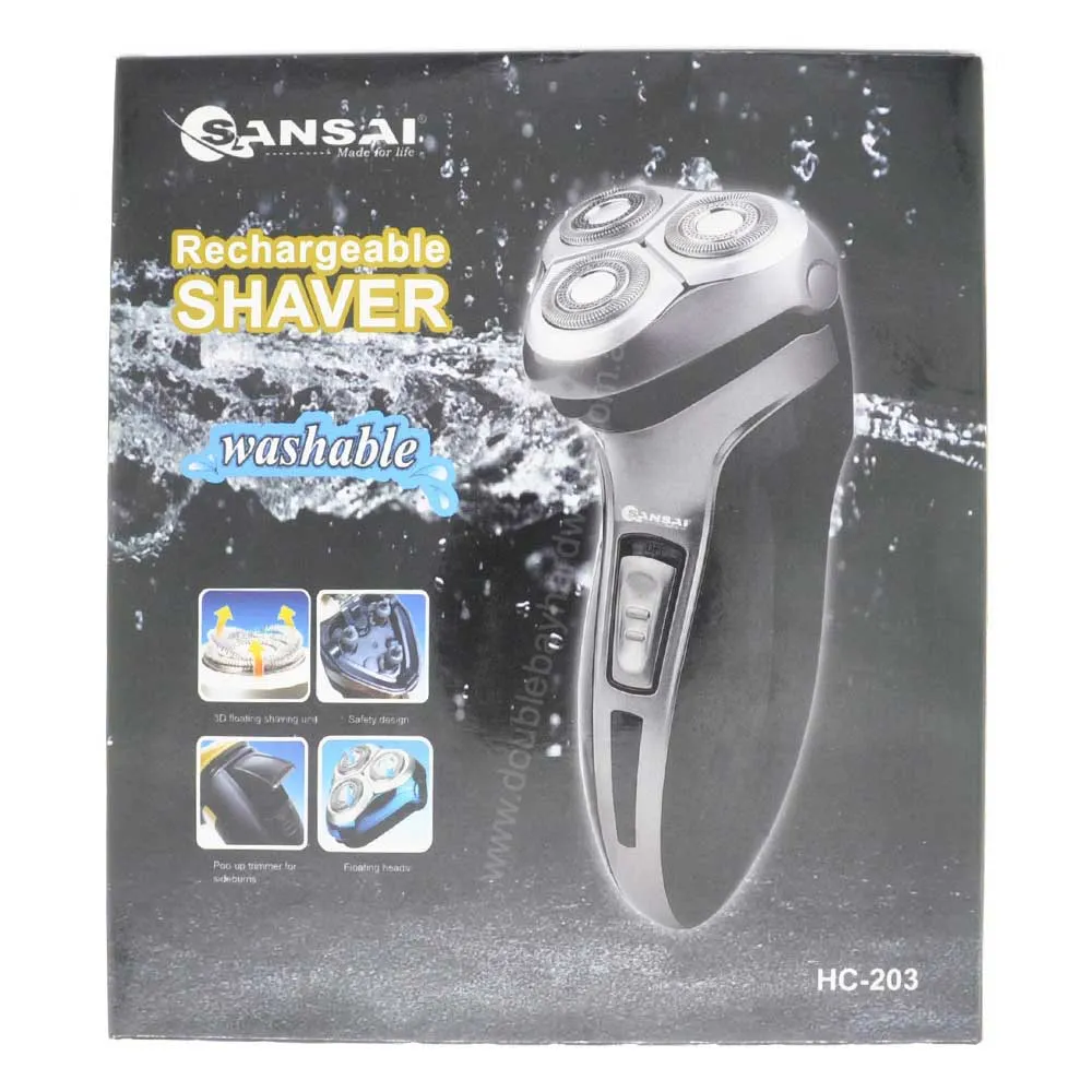 SANSAI Rechargeable Shaver Washable HC-203