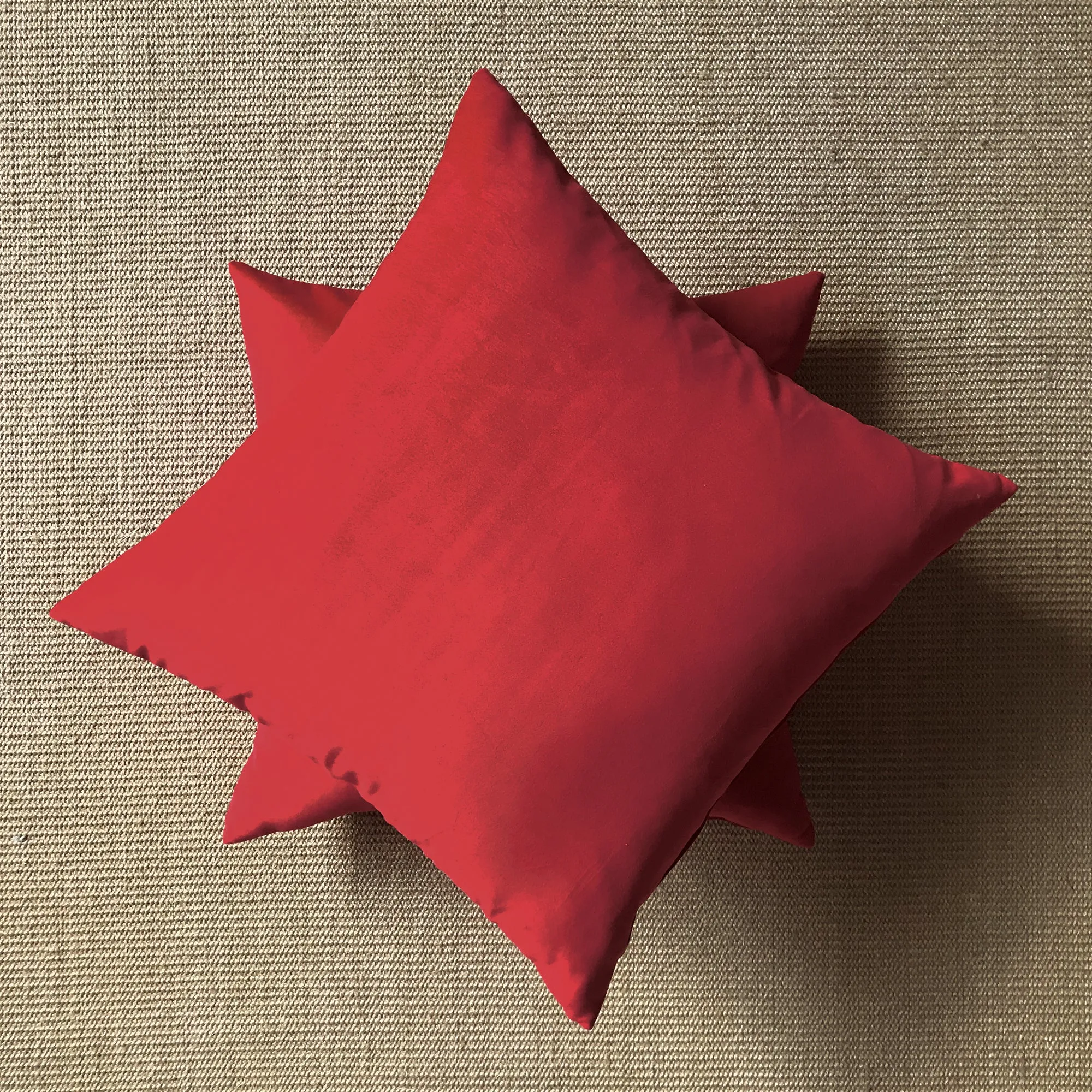 Scarlet Solid Velvet Throw Pillow Cover 20x20