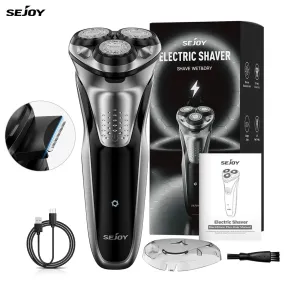 Sejoy 3D Electric Shaver for Men: IPX7 Waterproof, Fast Charging with Pop-Up Trimmer