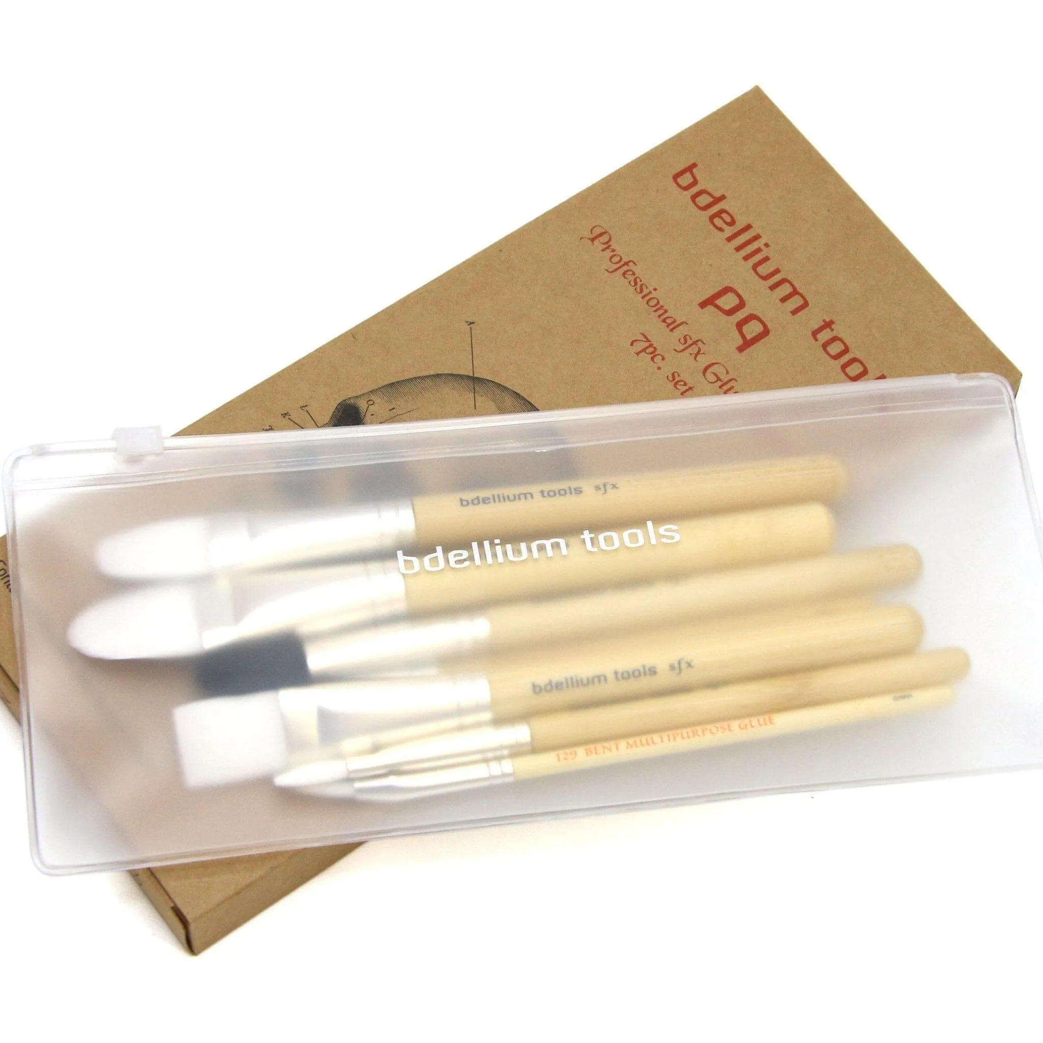 SFX Glue Brush 7 pc. Brush Set with Ziplock Pouch