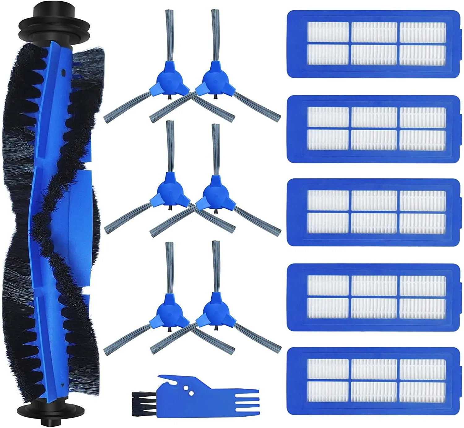 Spare Accessories Compatible with Eufy 15C Max, G32 Pro, 11S Max, G30, 30C Max, G20 Hybrid Robotic Vacuum Cleaner Replacement Parts Include: 1 Roller Brush 6 Side Brushes 5 Unibody Filter NOT for 11S