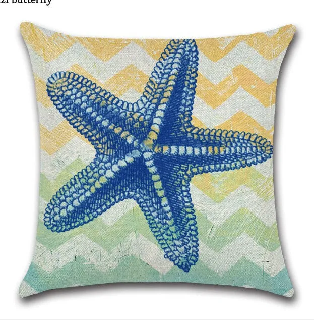 Square Cloth Pillow Covers with Ocean themes with signle insert (Copy)