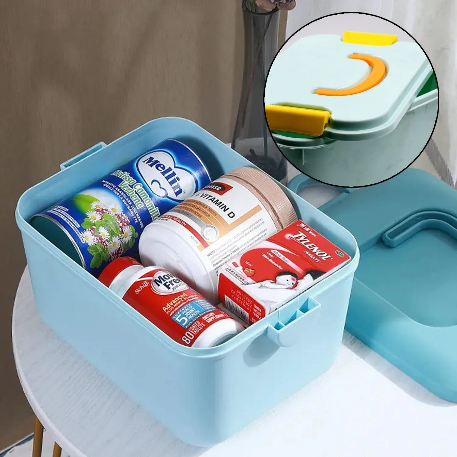 Storage Box Medicine box family home large-capacity full set of medicine storage box, small first aid kit Family Medicine Box