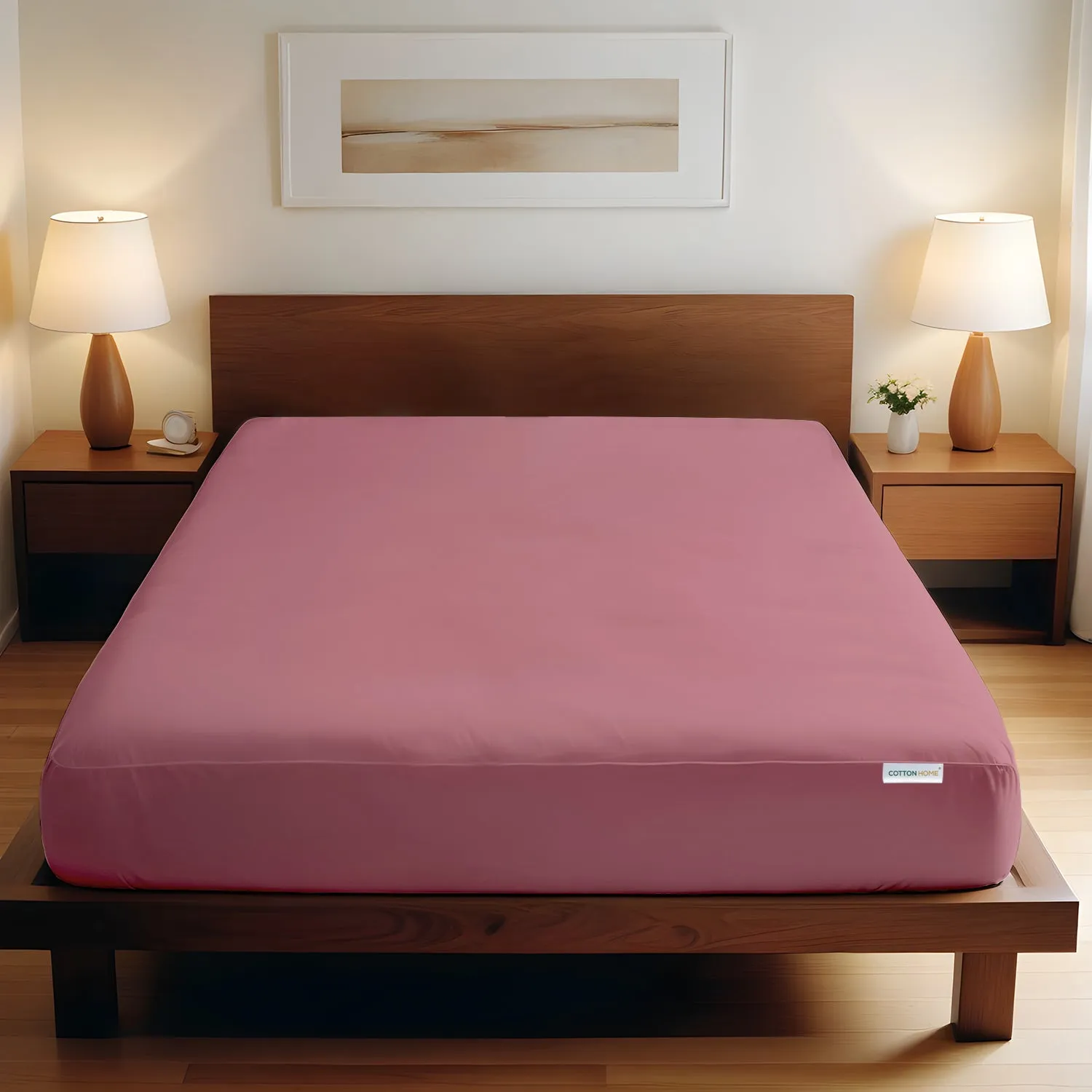 Super Soft Fitted sheet 200x200 30cm - Mauve