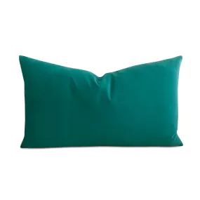 Teal Solid Velvet Decorative Pillow Cover