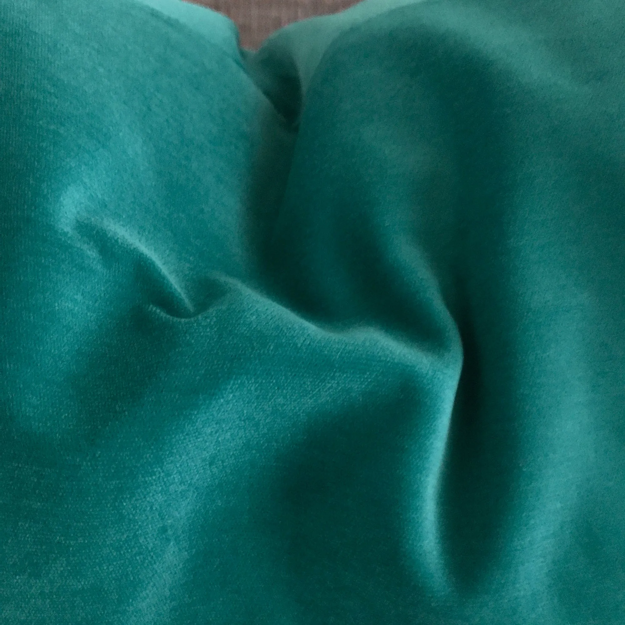 Teal Solid Velvet Decorative Pillow Cover