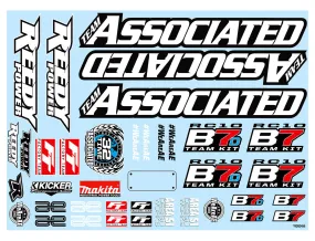 Team Associated RC10B7 Decal Sheet (ASS92465)