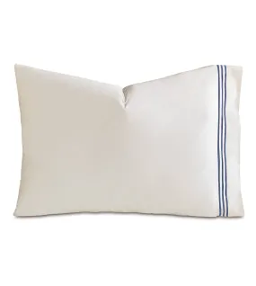 Tessa Ivory King Pillowcase (21x37) in Navy