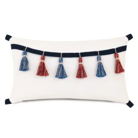 The Patriot Garland Outdoor Lumbar Pillow Cover 13x22