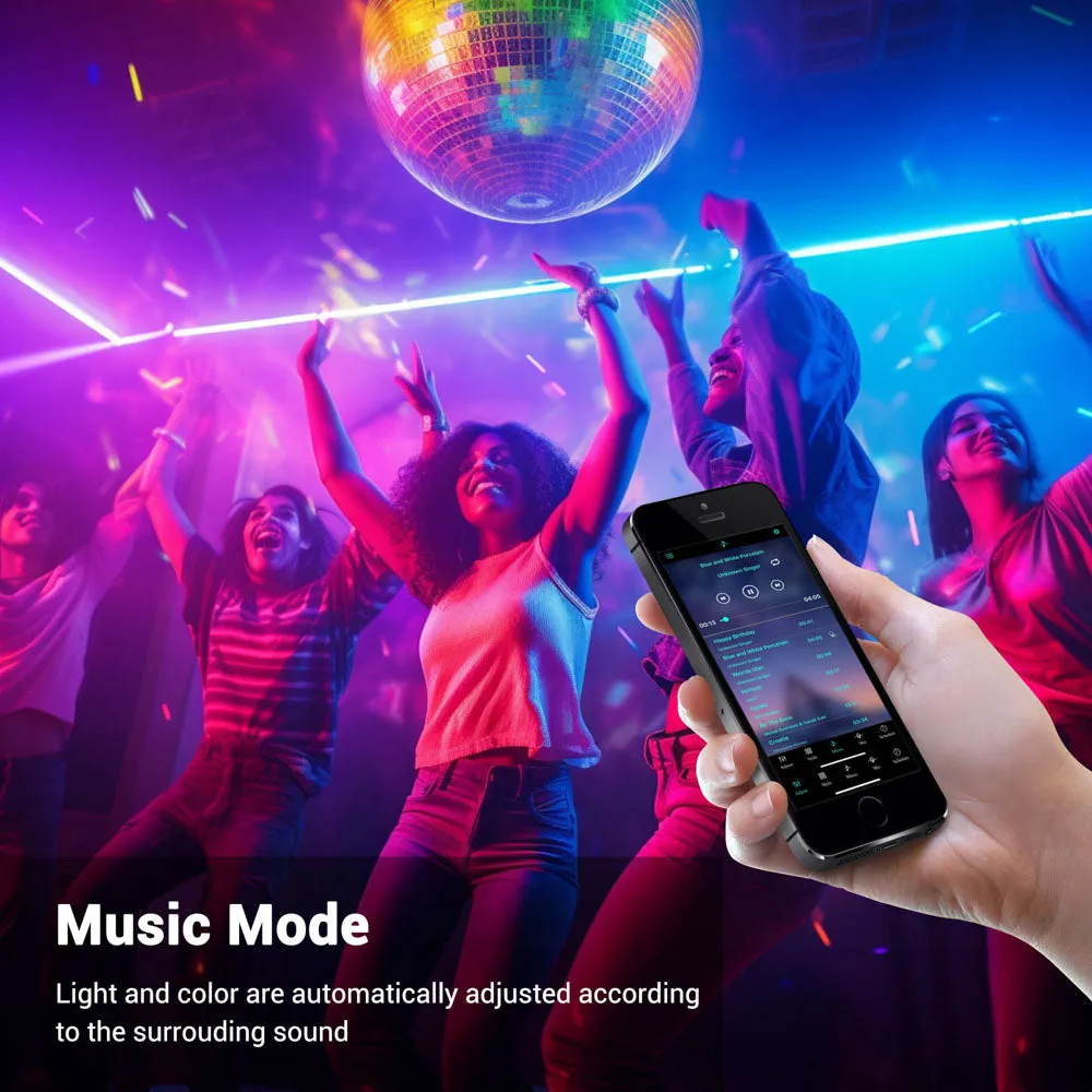 TheLAShop 100ft Flexible Waterproof Neon Light App & RF Remote Color Changing