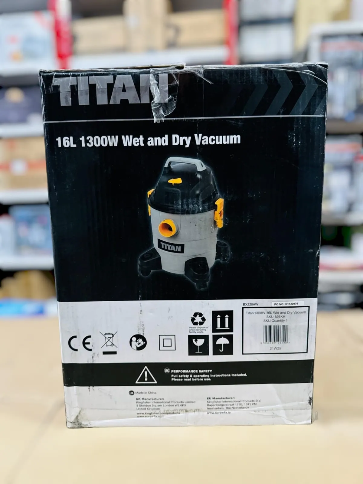 UK WET & DRY 16L VACCUM  CLEANER