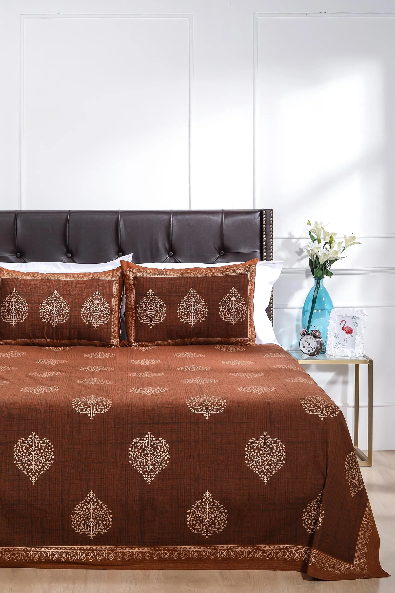 Utsav Paan Cotton Bedsheet