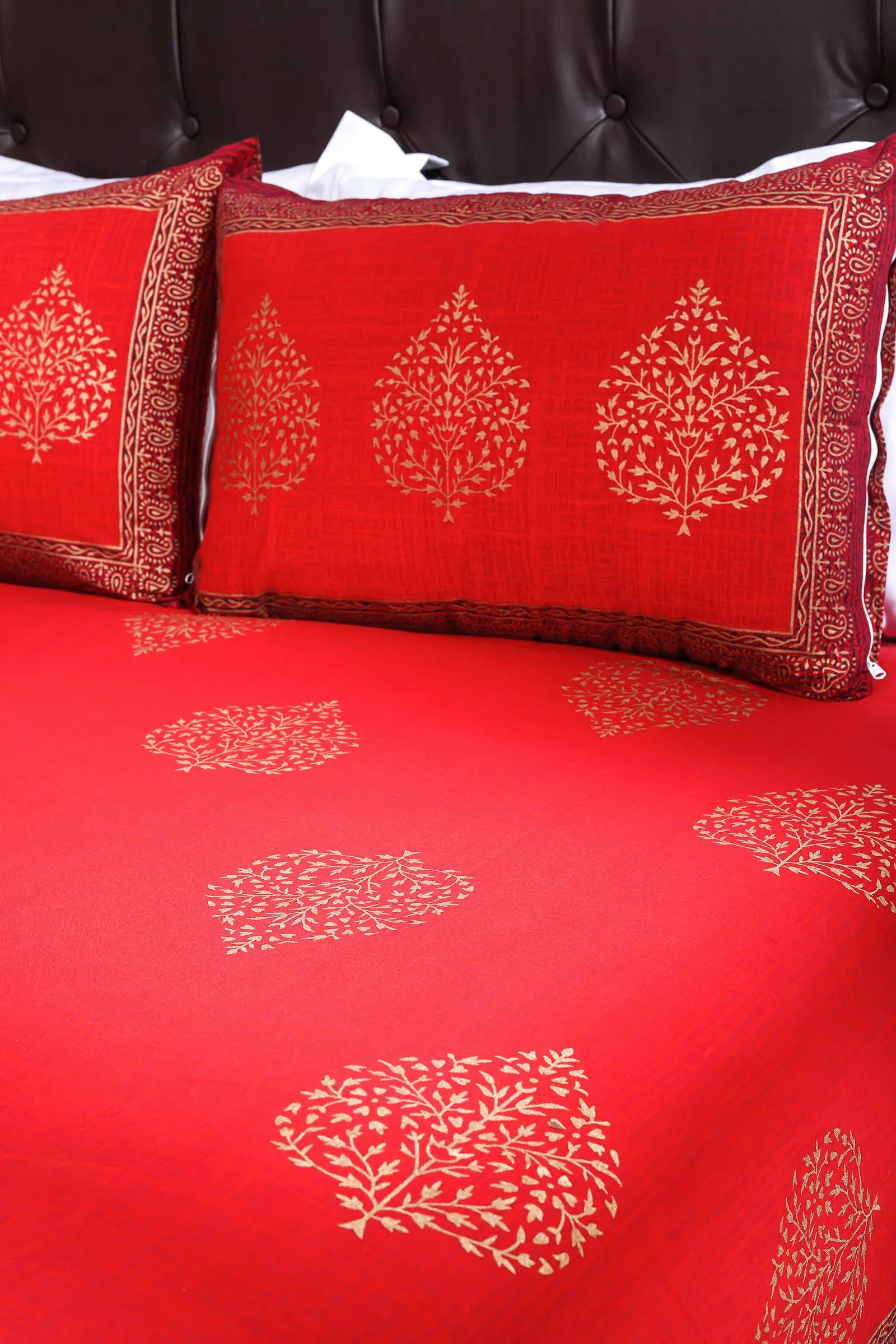 Utsav Paan Cotton Bedsheet