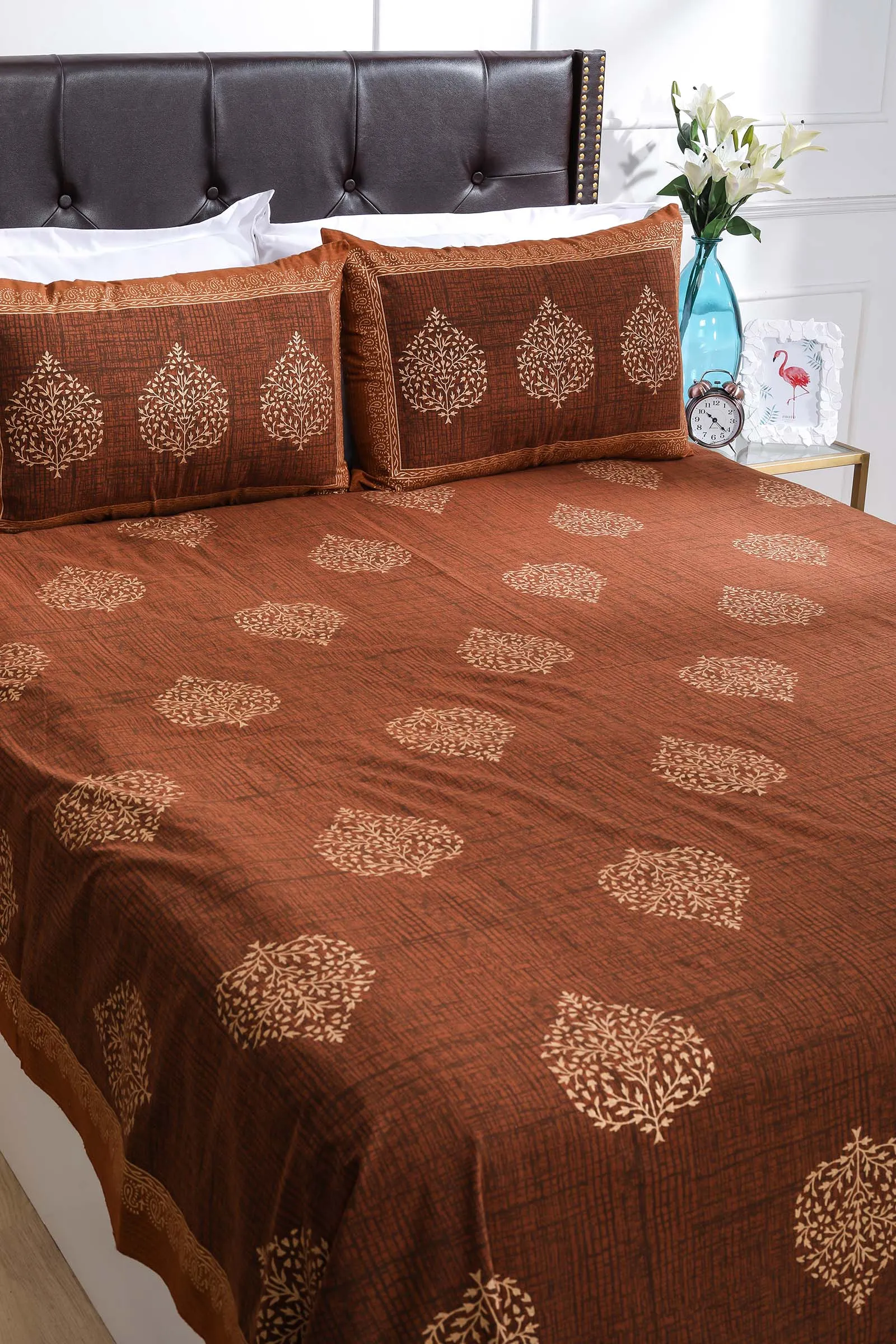 Utsav Paan Cotton Bedsheet