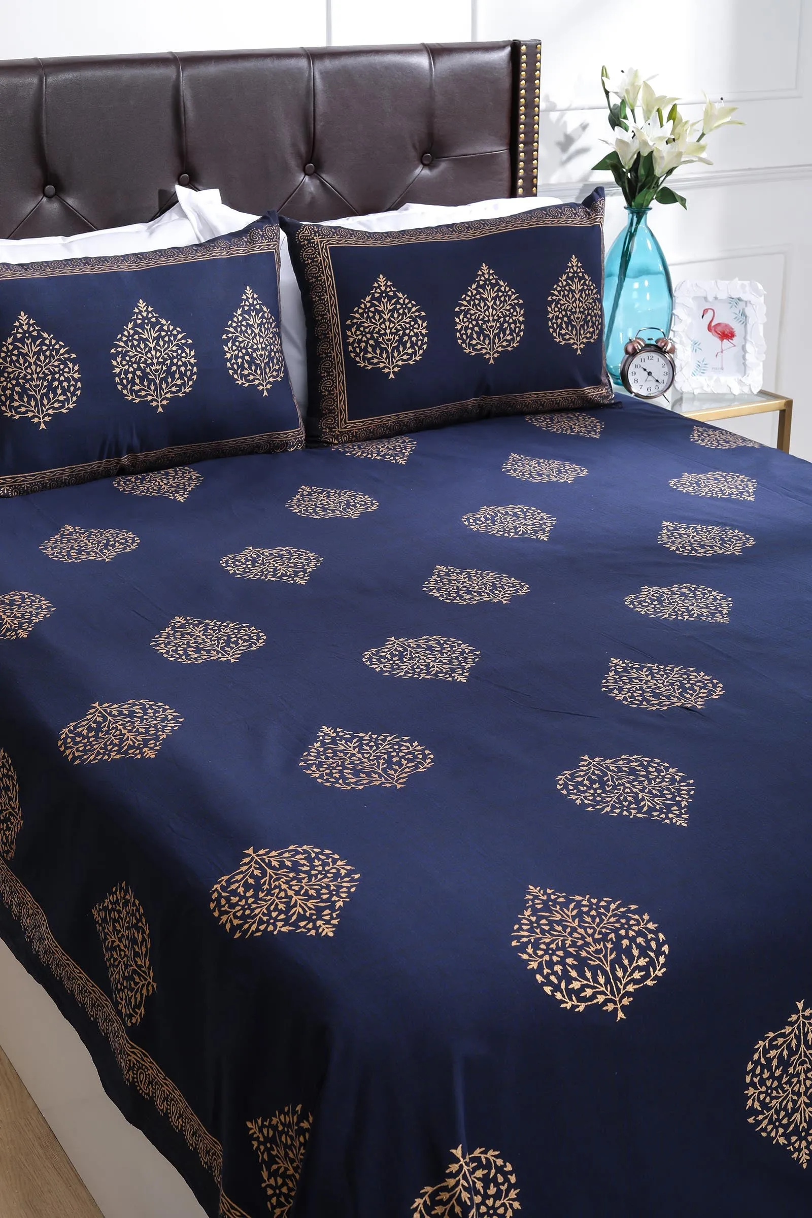 Utsav Paan Cotton Bedsheet