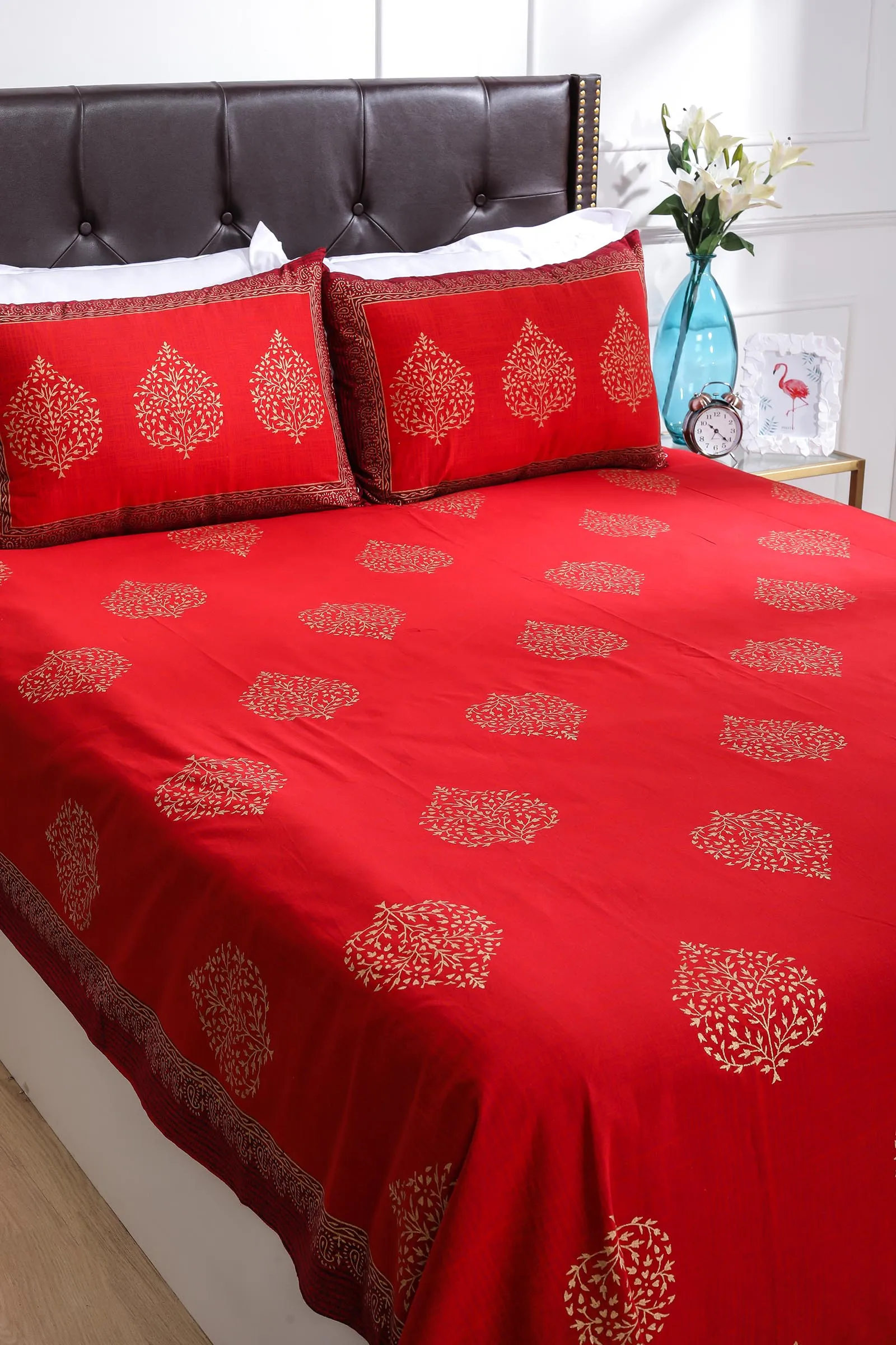 Utsav Paan Cotton Bedsheet