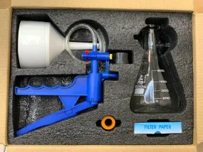 Vacuum Filtration Kit - Includes Filtering Flask, Vacuum Pump, Buchner Funnel, Filter Papers, Rubber Tubing, Stopper