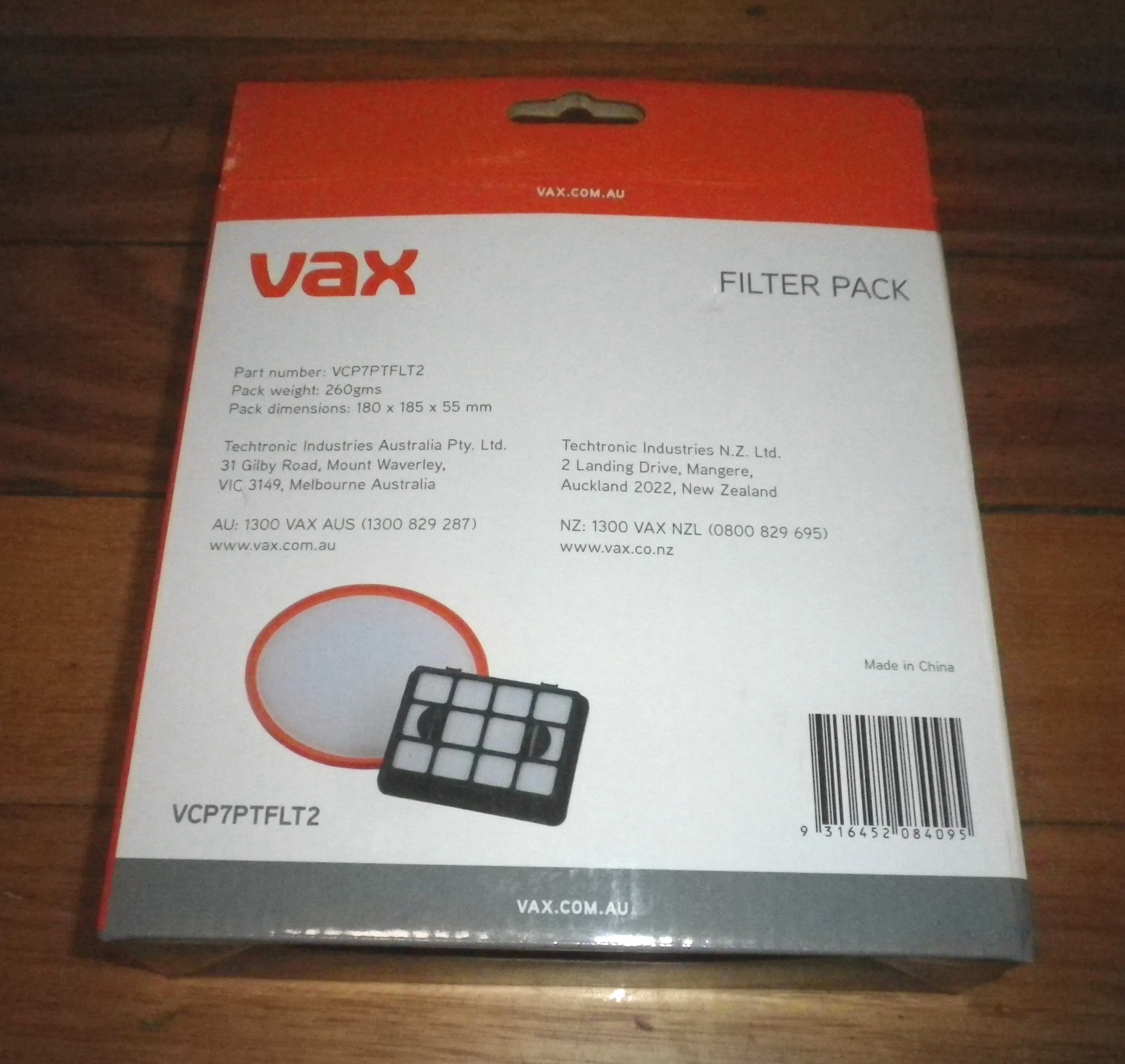 Vax Genuine Power 7 V2 Pet Antibacterial Hepa Filter Set - Part No. VCP7PTFLT2