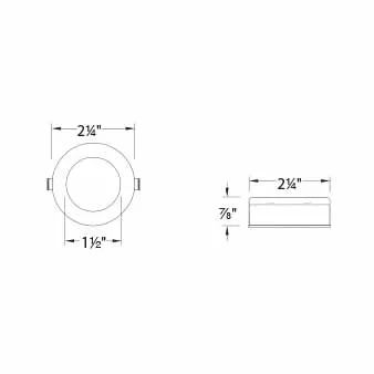 WAC Lighting HR-LED87 1 7/8" 5W LED Round Recessed Puck Lights 30K