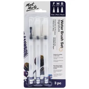 Water Brush Set Flat Signature 3pc