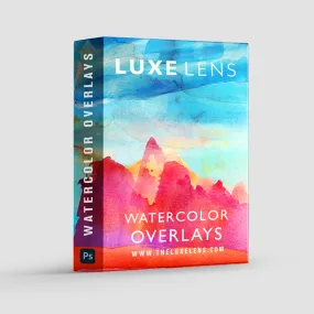 Watercolor Photoshop Brushes & Overlays