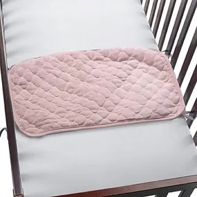 Waterproof Quilted Sheet Saver Pad For Baby Crib-Pink