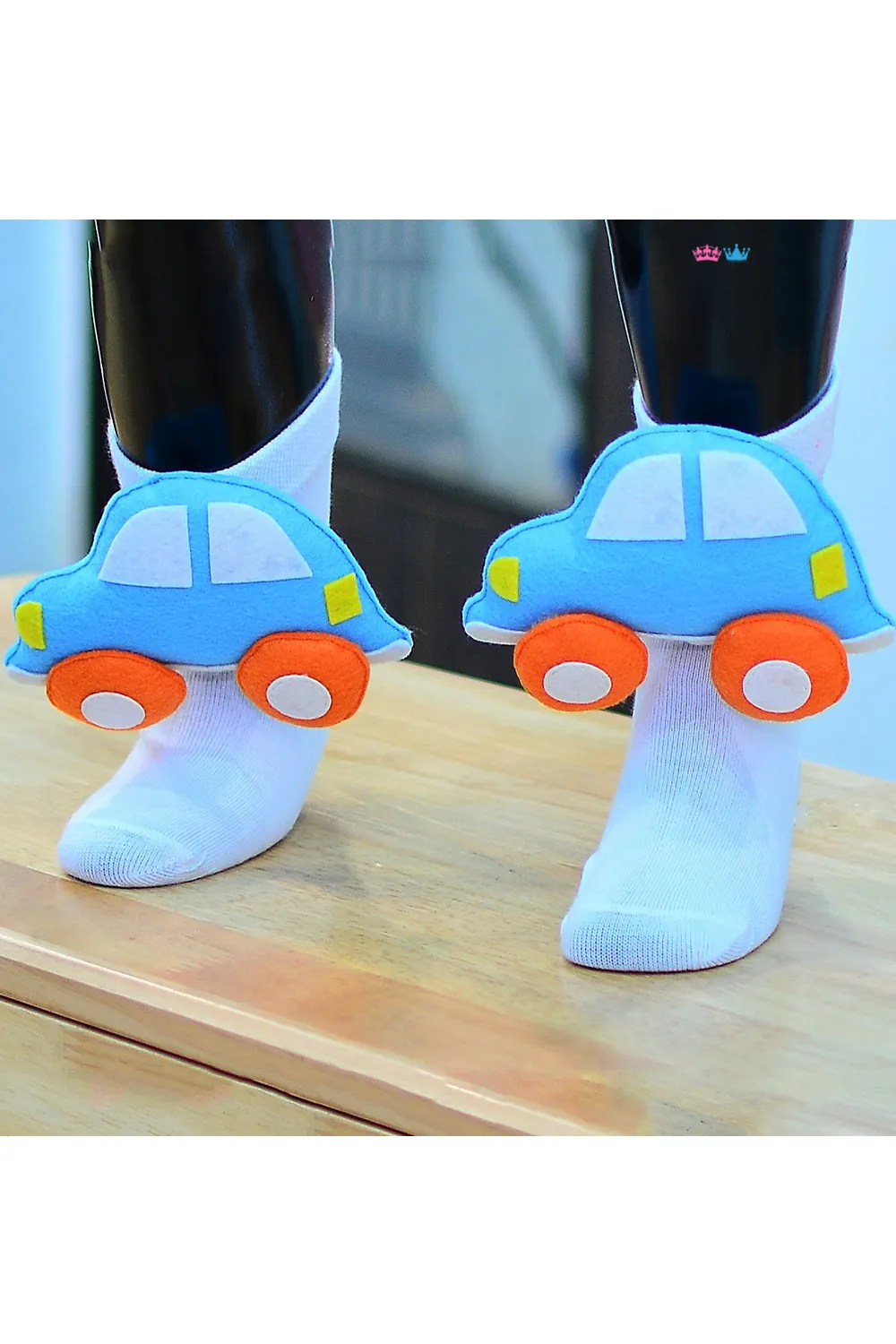 White car party buddy socks