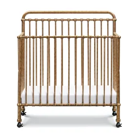 Winston 4-in-1 Convertible Mini Crib - Vintage Gold