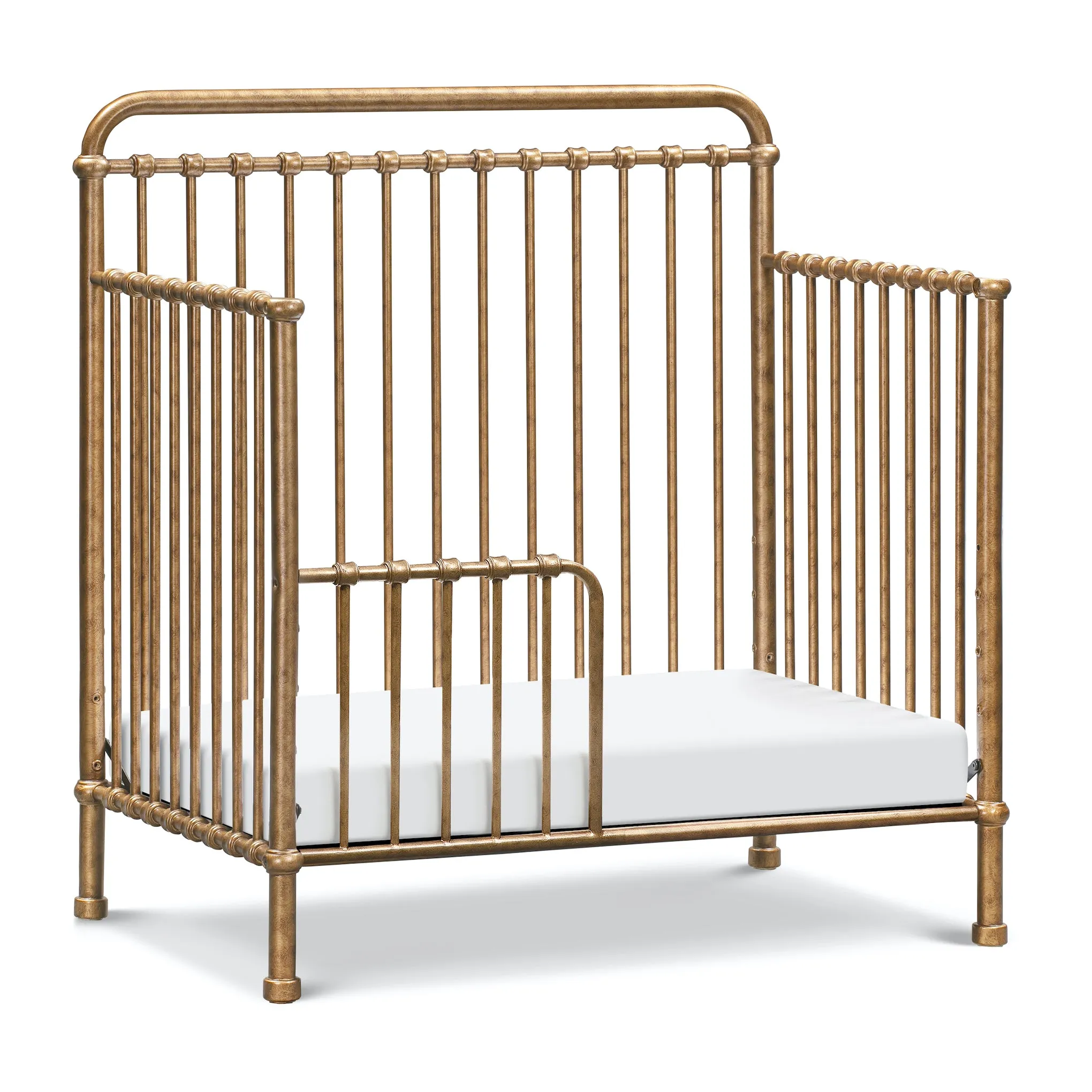 Winston 4-in-1 Convertible Mini Crib - Vintage Gold