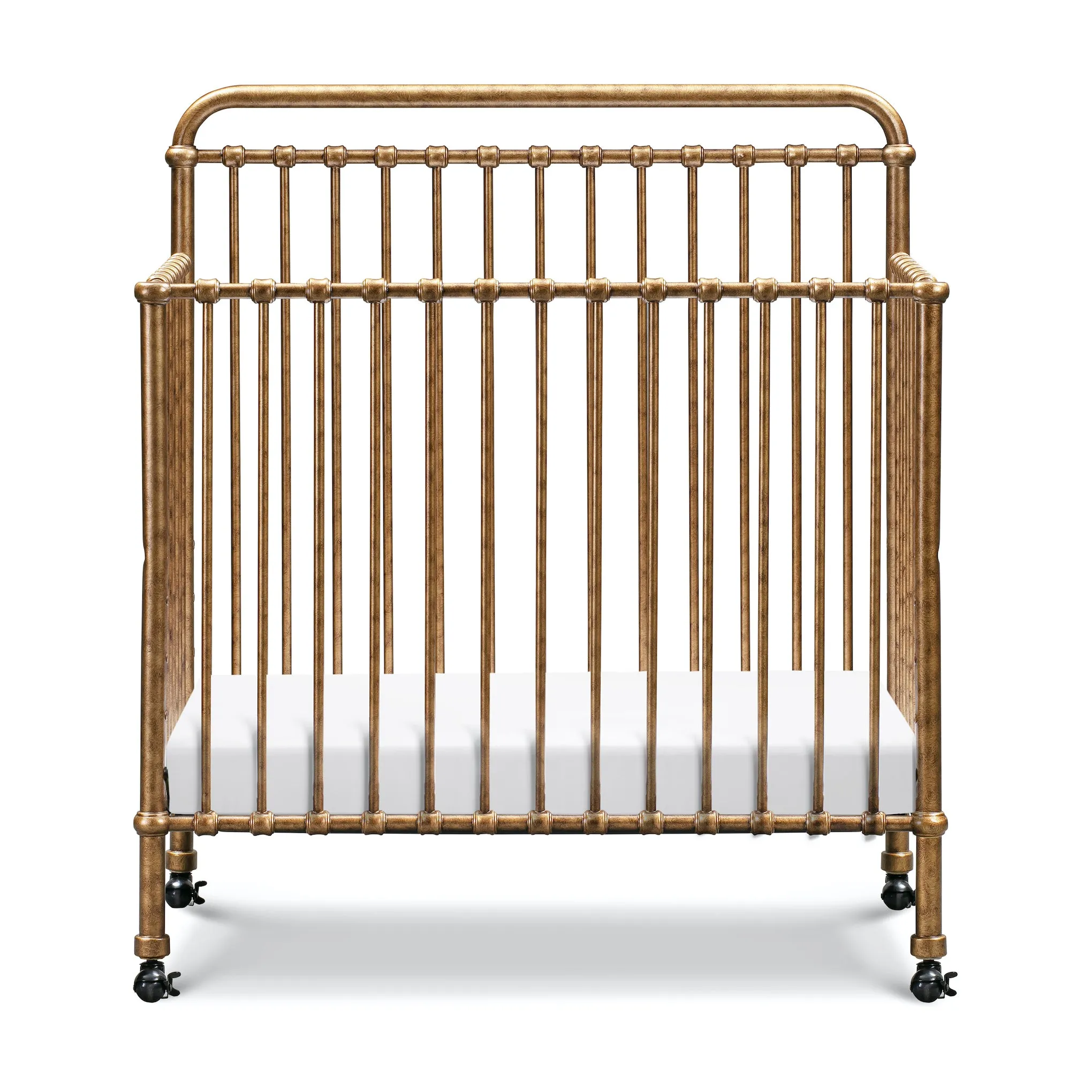 Winston 4-in-1 Convertible Mini Crib - Vintage Gold