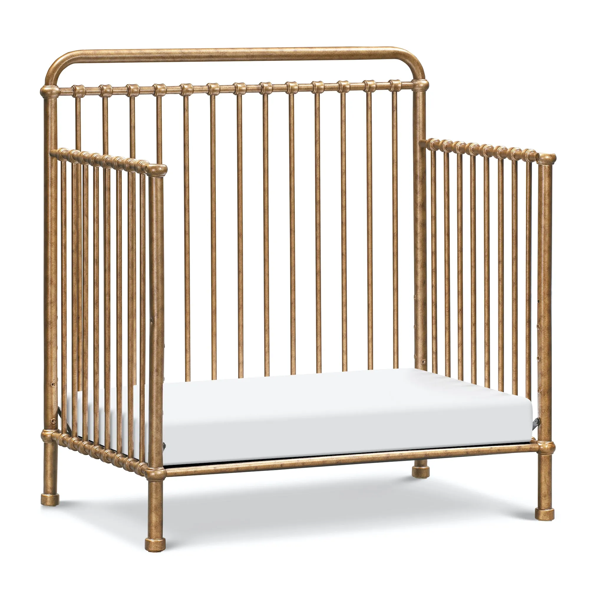 Winston 4-in-1 Convertible Mini Crib - Vintage Gold