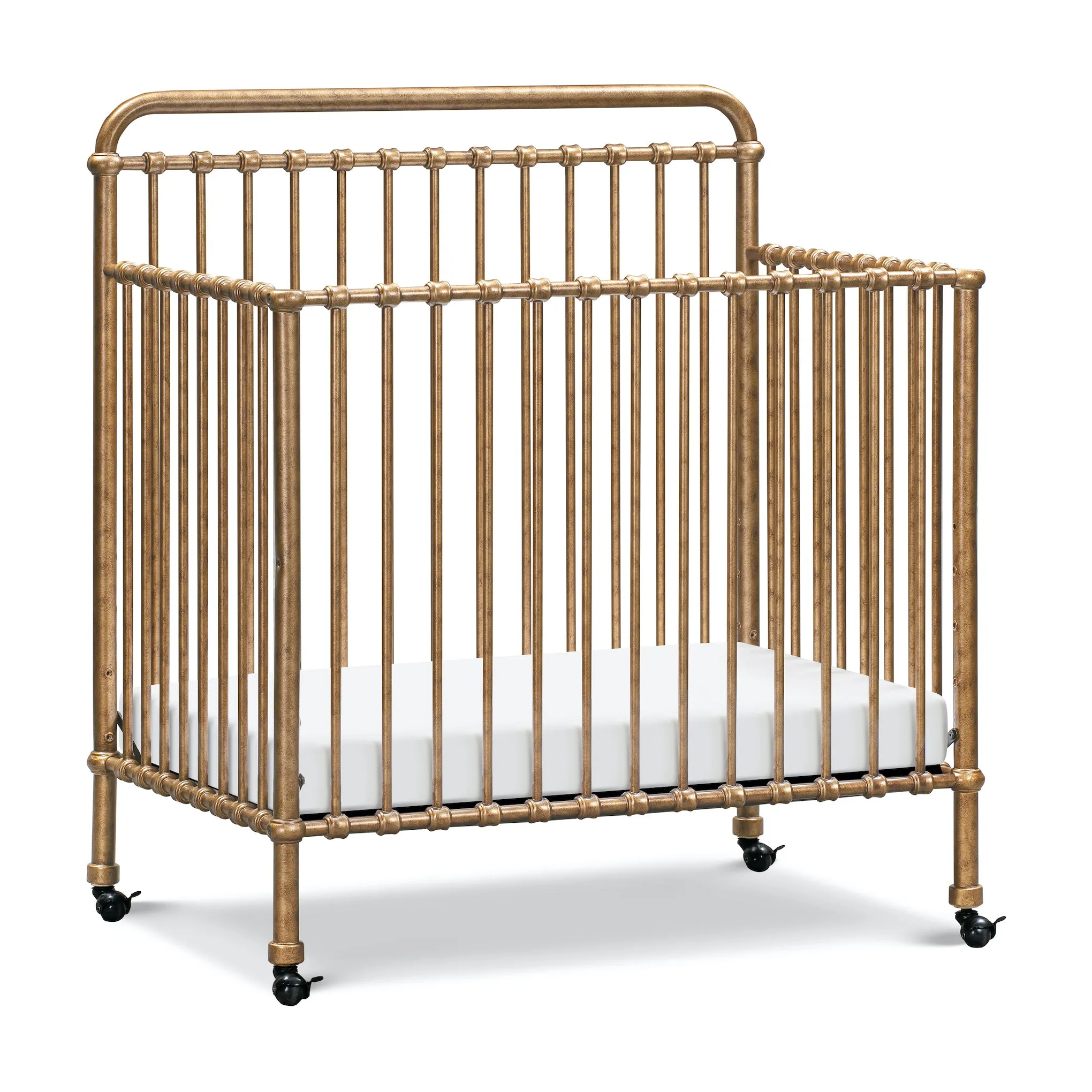 Winston 4-in-1 Convertible Mini Crib - Vintage Gold