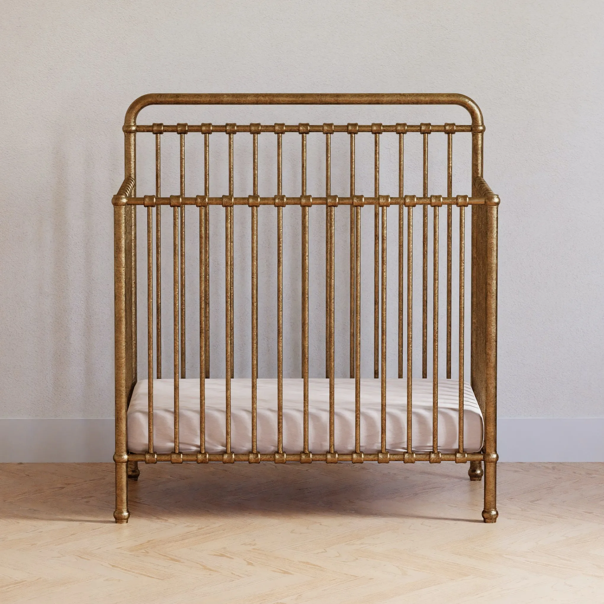 Winston 4-in-1 Convertible Mini Crib - Vintage Gold