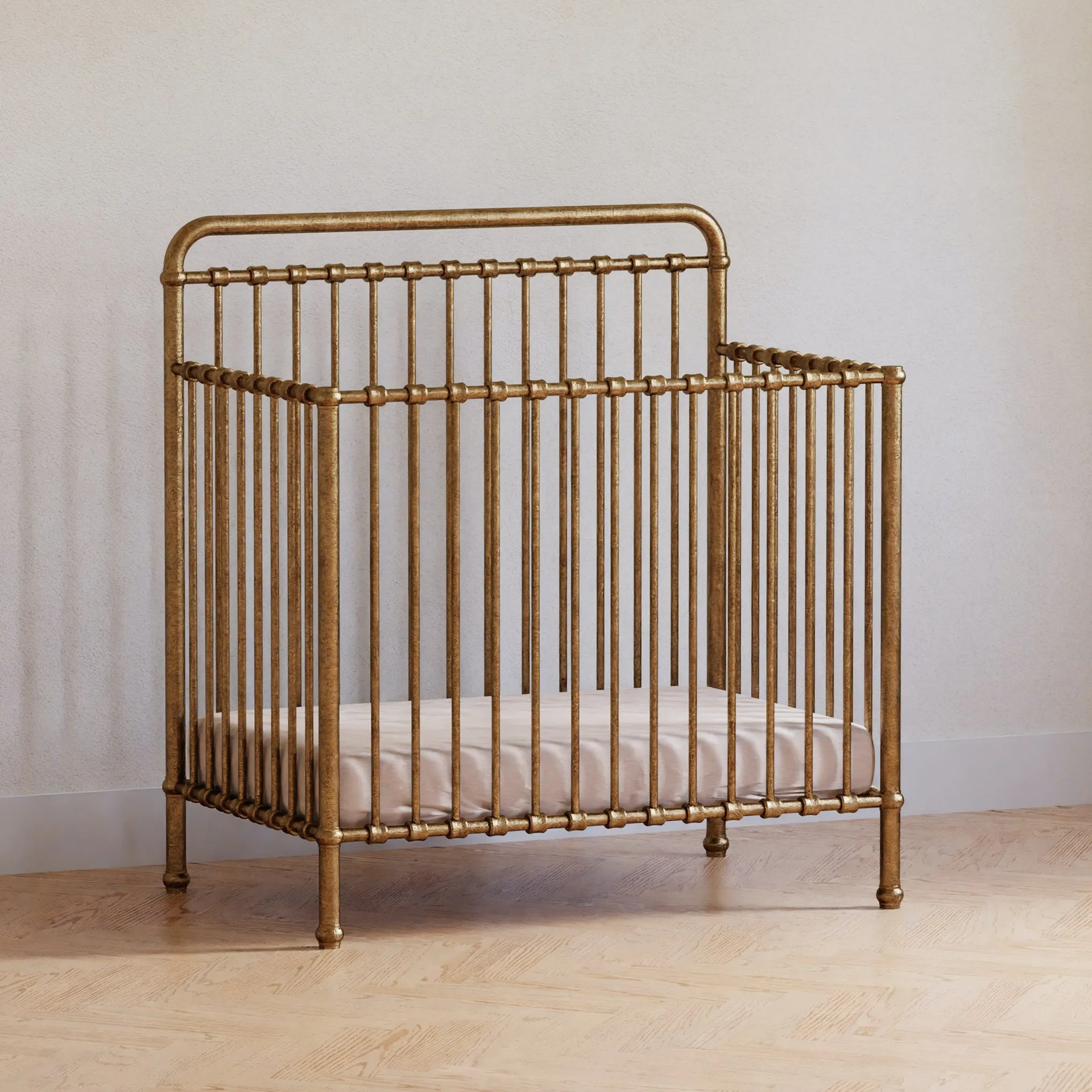 Winston 4-in-1 Convertible Mini Crib - Vintage Gold