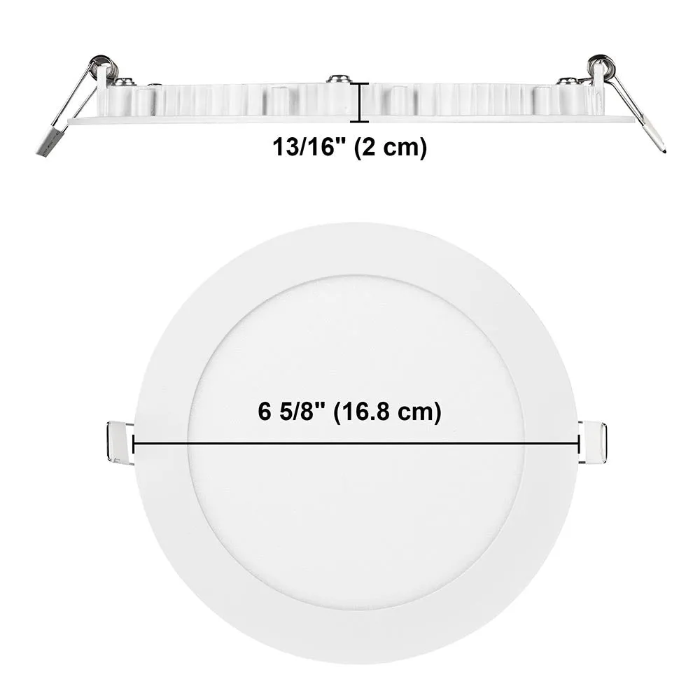 Yescom SMD LED Recessed Ceiling Light with Driver, 6-Pack 12W