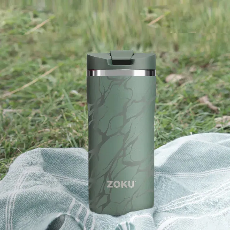 Zoku Classy Stainless Steel Travel Mug With Lid | 7 x 8 inches